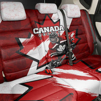 Canada Hockey Warrior Back Car Seat Cover Bold Maple Leaf Sports Art