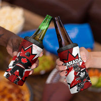Canada Hockey Warrior 4 in 1 Can Cooler Tumbler Bold Maple Leaf Sports Art