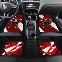 Canada Hockey Warrior Car Mats Bold Maple Leaf Sports Art