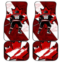Canada Hockey Warrior Car Mats Bold Maple Leaf Sports Art