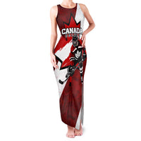 Personalized Canada Hockey Warrior Family Matching Tank Maxi Dress and Hawaiian Shirt Bold Maple Leaf Sports Art