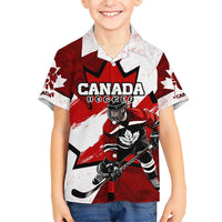 Personalized Canada Hockey Warrior Hawaiian Shirt Bold Maple Leaf Sports Art