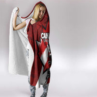 Canada Hockey Warrior Hooded Blanket Bold Maple Leaf Sports Art