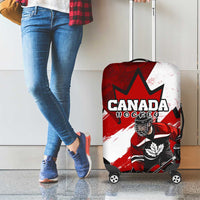 Canada Hockey Warrior Luggage Cover Bold Maple Leaf Sports Art