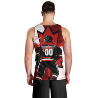 Personalized Canada Hockey Warrior Men Tank Top Bold Maple Leaf Sports Art