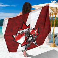 Canada Hockey Warrior Sarong Bold Maple Leaf Sports Art