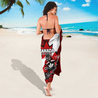 Canada Hockey Warrior Sarong Bold Maple Leaf Sports Art
