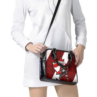 Canada Hockey Warrior Shoulder Handbag Bold Maple Leaf Sports Art
