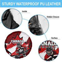 Canada Hockey Warrior Spare Tire Cover Bold Maple Leaf Sports Art