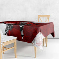 Canada Hockey Warrior Tablecloth Bold Maple Leaf Sports Art