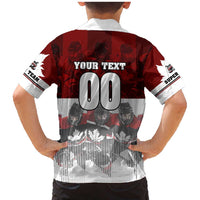 Canada Super Team Family Matching Mermaid Dress and Hawaiian Shirt Dynamic Ice Hockey Legacy