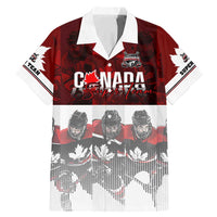 Canada Super Team Family Matching Mermaid Dress and Hawaiian Shirt Dynamic Ice Hockey Legacy