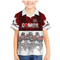 Canada Super Team Family Matching Mermaid Dress and Hawaiian Shirt Dynamic Ice Hockey Legacy