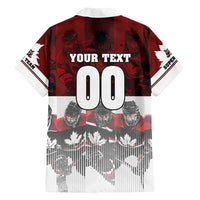 Canada Super Team Family Matching Off Shoulder Maxi Dress and Hawaiian Shirt Dynamic Ice Hockey Legacy