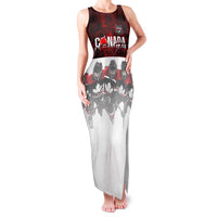 Canada Super Team Family Matching Tank Maxi Dress and Hawaiian Shirt Dynamic Ice Hockey Legacy