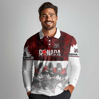 Canada Super Team Long Sleeve Polo Shirt Dynamic Ice Hockey Legacy