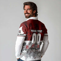 Canada Super Team Long Sleeve Polo Shirt Dynamic Ice Hockey Legacy