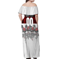 Canada Super Team Off Shoulder Maxi Dress Dynamic Ice Hockey Legacy
