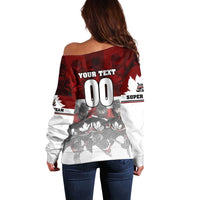 Canada Super Team Off Shoulder Sweater Dynamic Ice Hockey Legacy
