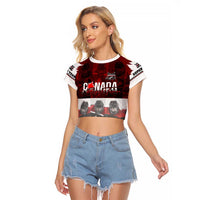 Canada Super Team Raglan Cropped T Shirt Dynamic Ice Hockey Legacy