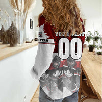 Canada Super Team Women Casual Shirt Dynamic Ice Hockey Legacy