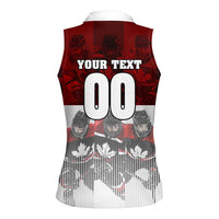 Canada Super Team Women Sleeveless Polo Shirt Dynamic Ice Hockey Legacy