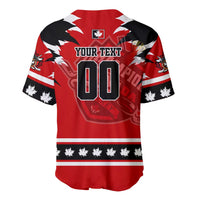 Personalized Champions Canada Hockey Baseball Jersey Fierce Beaver on Ice