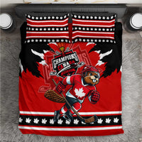 Champions Canada Hockey Bedding Set Fierce Beaver on Ice