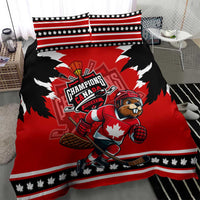 Champions Canada Hockey Bedding Set Fierce Beaver on Ice