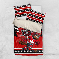 Champions Canada Hockey Bedding Set Fierce Beaver on Ice