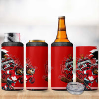Champions Canada Hockey 4 in 1 Can Cooler Tumbler Fierce Beaver on Ice