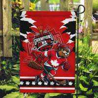 Champions Canada Hockey Garden Flag Fierce Beaver on Ice