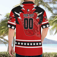 Personalized Champions Canada Hockey Hawaiian Shirt Fierce Beaver on Ice