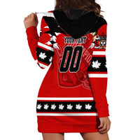 Personalized Champions Canada Hockey Hoodie Dress Fierce Beaver on Ice