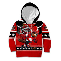 Personalized Champions Canada Hockey Kid Hoodie Fierce Beaver on Ice