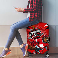 Champions Canada Hockey Luggage Cover Fierce Beaver on Ice