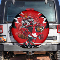 Champions Canada Hockey Spare Tire Cover Fierce Beaver on Ice