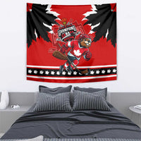 Champions Canada Hockey Tapestry Fierce Beaver on Ice