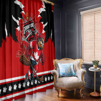 Champions Canada Hockey Window Curtain Fierce Beaver on Ice