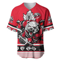 Personalized Polar Bear Hockey Canada Baseball Jersey Maple Leaf Ice Warrior