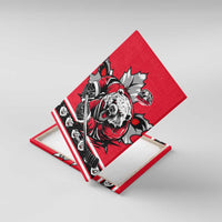 Polar Bear Hockey Canada Canvas Wall Art Maple Leaf Ice Warrior