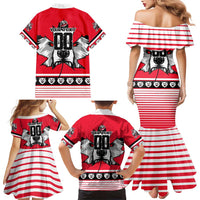 Personalized Polar Bear Hockey Canada Family Matching Mermaid Dress and Hawaiian Shirt Maple Leaf Ice Warrior