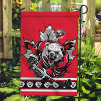 Polar Bear Hockey Canada Garden Flag Maple Leaf Ice Warrior