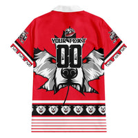 Personalized Polar Bear Hockey Canada Hawaiian Shirt Maple Leaf Ice Warrior