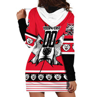 Personalized Polar Bear Hockey Canada Hoodie Dress Maple Leaf Ice Warrior