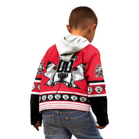 Personalized Polar Bear Hockey Canada Kid Hoodie Maple Leaf Ice Warrior