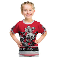 Personalized Polar Bear Hockey Canada Kid T Shirt Maple Leaf Ice Warrior