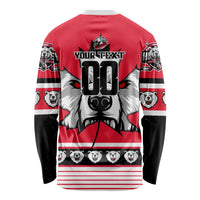 Personalized Polar Bear Hockey Canada Long Sleeve Shirt Maple Leaf Ice Warrior