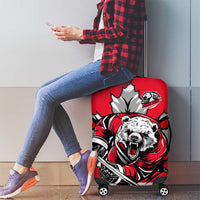 Polar Bear Hockey Canada Luggage Cover Maple Leaf Ice Warrior