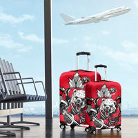 Polar Bear Hockey Canada Luggage Cover Maple Leaf Ice Warrior
